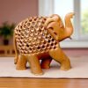 Handcrafted Wooden Elephant Sculpture