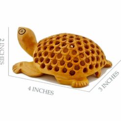 handmade turtle statue with size marking