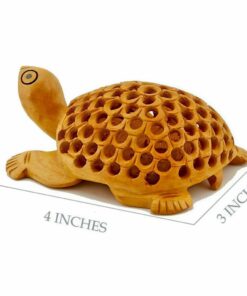 handmade turtle statue with size marking