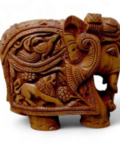 Intricate Carved Elephant Sandalwood