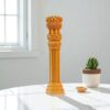 Kadam Wood Lion Pillar Carving