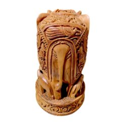 Sandalwood Elephant Carving Artwork
