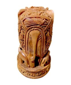 Sandalwood Elephant Carving Artwork