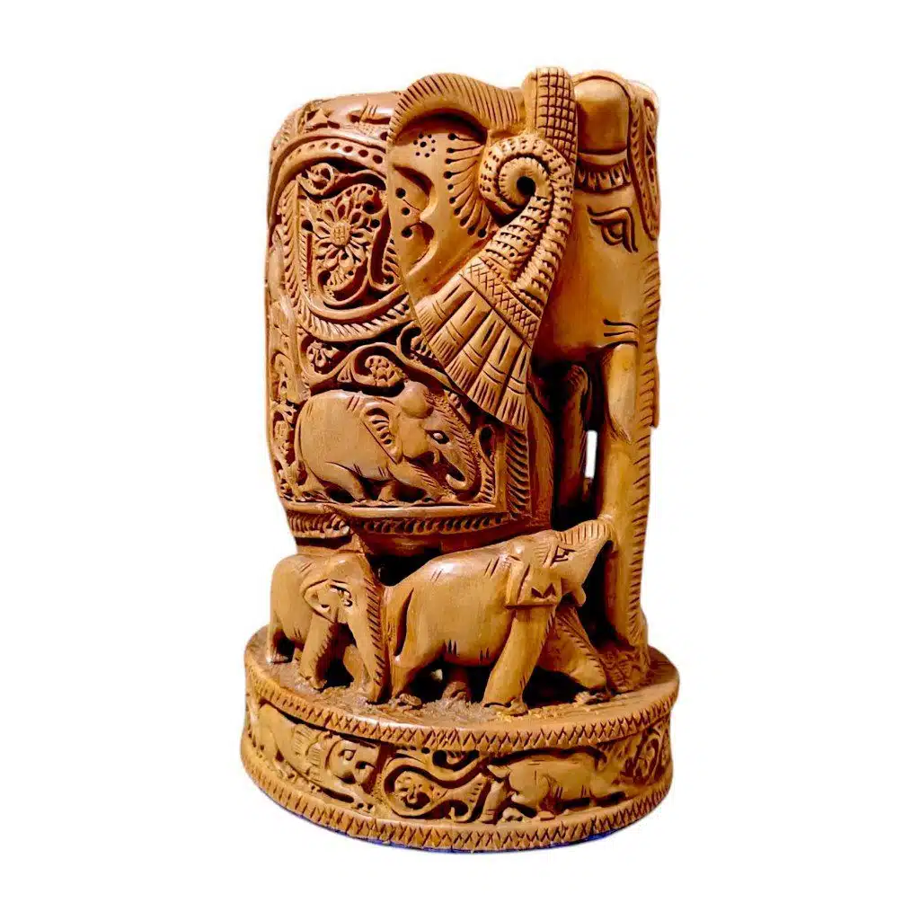 Wooden Elephant Carving Art 1215