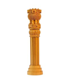 Wooden Lion Ashoka Stamb Carving