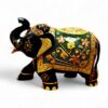 wooden hand painted elephant statue