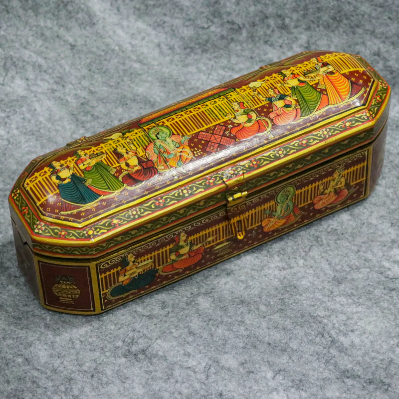 wood painted jewelry box 