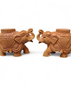 Wood elephant for use for making a home tample