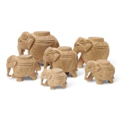 Wooden Elephant for option for homple tample piller use