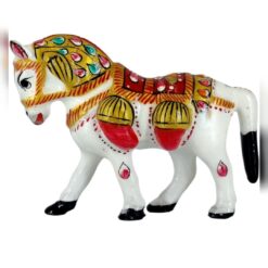 Metal painted horse statue