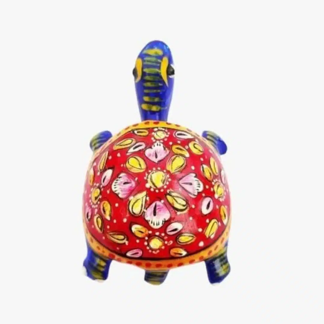 Metal Painted Turtle Statue – Symbol of Longevity and Positive Energy - Image 3