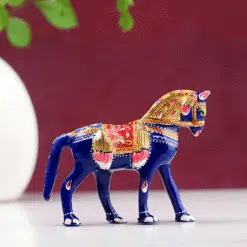 metal painted horse statue