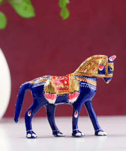 metal painted horse statue