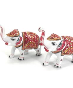 metal painted elephant statue