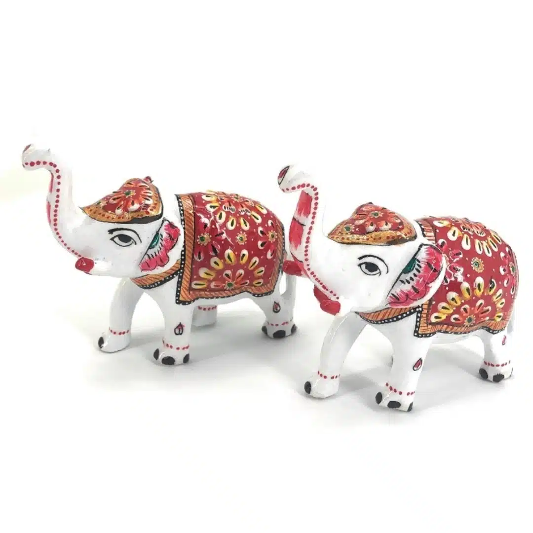 metal painted elephant statue