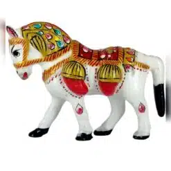 Metal painted horse statue