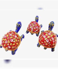 metal painted turtle statue