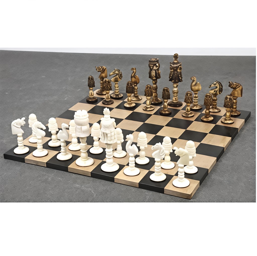 Hand-Carved Bone Owl Theme Chess Set | 4.1 Inch King Luxury Chess - Image 3