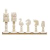 Hand carved bone chess set