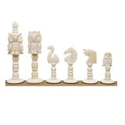 Hand carved bone chess set