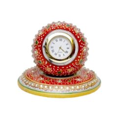 Hand Painted Marble Clock | Decorative Table Clock
