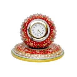 Hand Painted Marble Clock | Decorative Table Clock