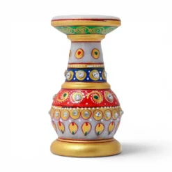 Marble Painted Pillar Watch | Handcrafted Marble Decor - Image 6