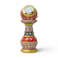Marble Painted Pillar Watch | Handcrafted Marble Decor - Image 5