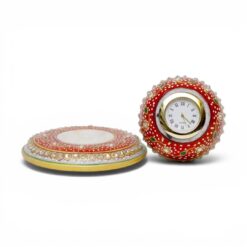 Hand Painted Marble Clock | Decorative Table Clock - Image 4