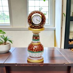 Marble Painted Pillar Watch | Handcrafted Marble Decor