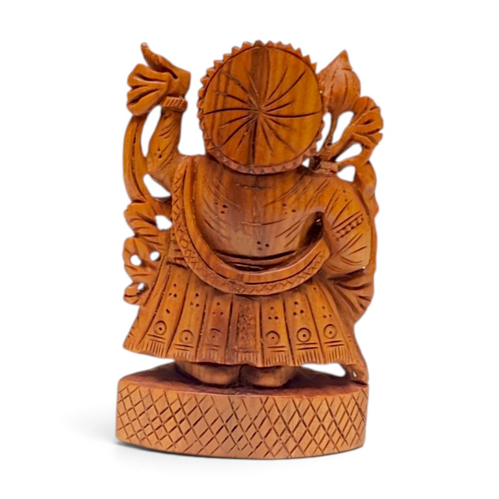 Sandalwood Srinath Ji Idol | Hand Carved Wooden Statue - Image 4