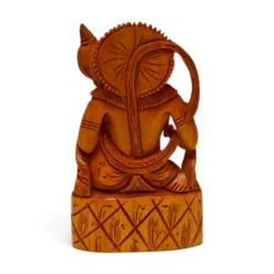 Sandalwood Lord Hanuman Murti | Hand Carved Wooden Idol - Image 5