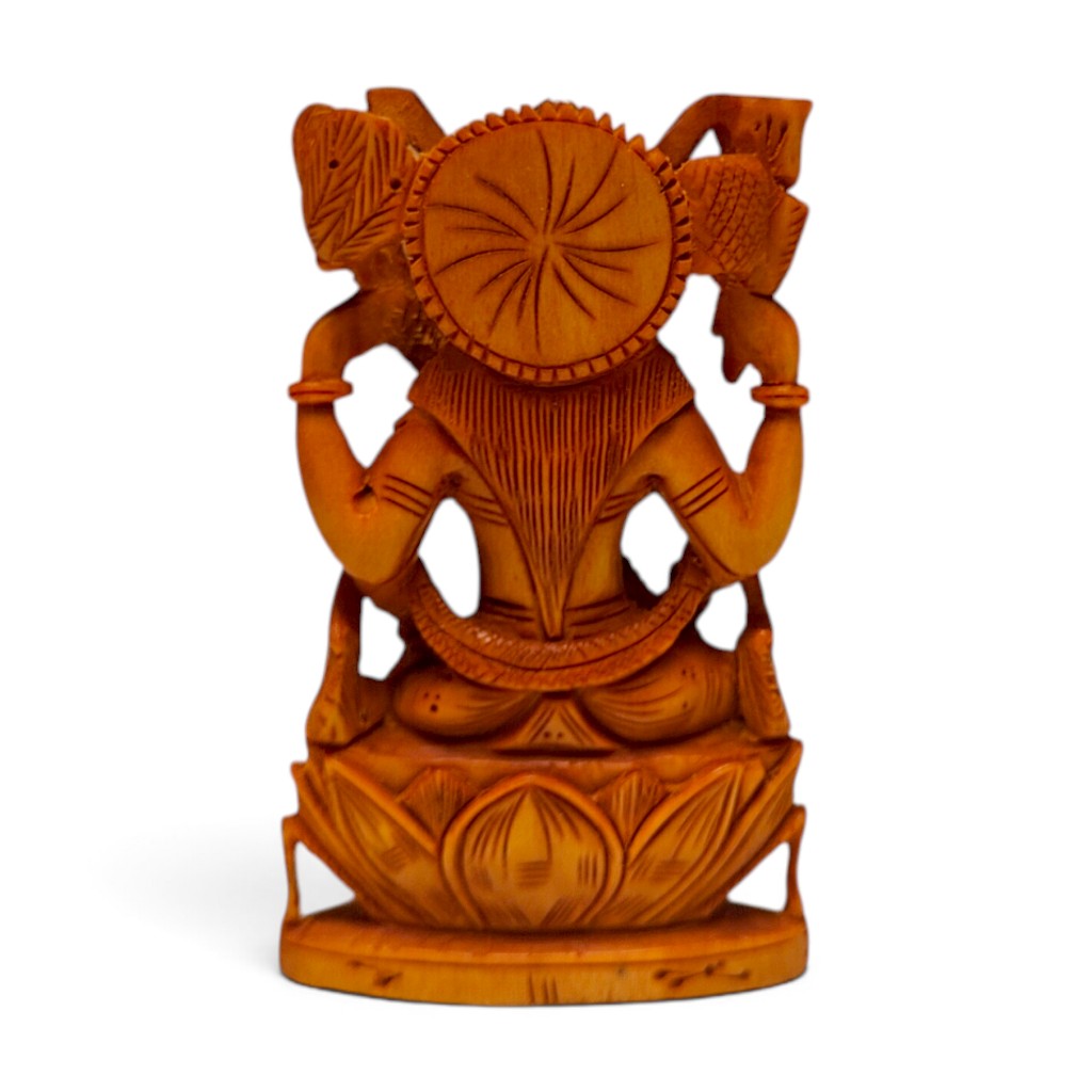 Sandalwood Lord Krishna Statue | Hand Carved Wooden Idol - Image 4