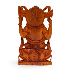 Sandalwood Ganesh Idol | Hand Carved Wooden Ganesha Statue - Image 4