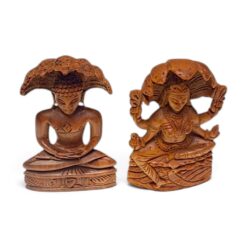 Sandalwood Parshwanath Padmavati Idols | Hand Carved - Image 4