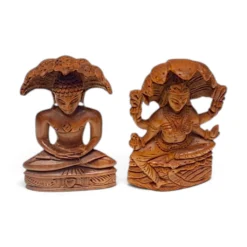 Sandalwood Parshwanath Padmavati Idols | Hand Carved - Image 4