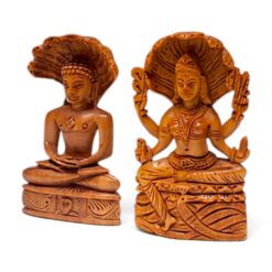 Sandalwood Parshwanath Padmavati Idols | Hand Carved - Image 3