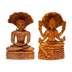 Sandalwood Parshwanath Padmavati Idols | Hand Carved - Image 2