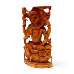 Sandalwood Lord Shiva Statue | Hand Carved Wooden Idol - Image 2
