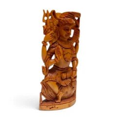 Sandalwood Lord Shiva Statue | Hand Carved Wooden Idol - Image 3