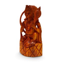 Sandalwood Lord Hanuman Murti | Hand Carved Wooden Idol - Image 4