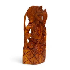 Sandalwood Lord Hanuman Murti | Hand Carved Wooden Idol - Image 3