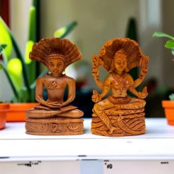 Sandalwood Parshwanath Padmavati Idols | Hand Carved