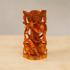 Sandalwood Lord Krishna Statue | Hand Carved Wooden Idol