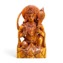 Sandalwood Lord Hanuman Murti | Hand Carved Wooden Idol - Image 2