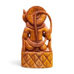 Sandalwood Lord Hanuman Murti | Hand Carved Wooden Idol - Image 5
