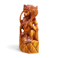 Sandalwood Lord Hanuman Murti | Hand Carved Wooden Idol - Image 3