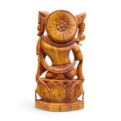 Sandalwood Lord Krishna Statue | Hand Carved Wooden Idol - Image 4
