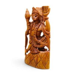 Sandalwood Hanuman Ji Statue | Hand Carved Wooden Idol - Image 3