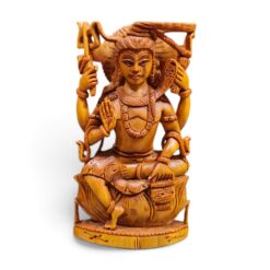 Sandalwood Lord Shiva Statue | Hand Carved Wooden Idol - Image 2